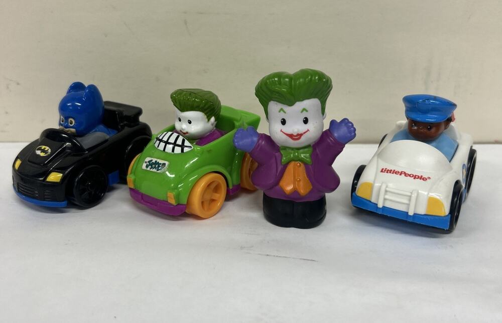 Lot Of Little People Batman Joker Police Car Figurines